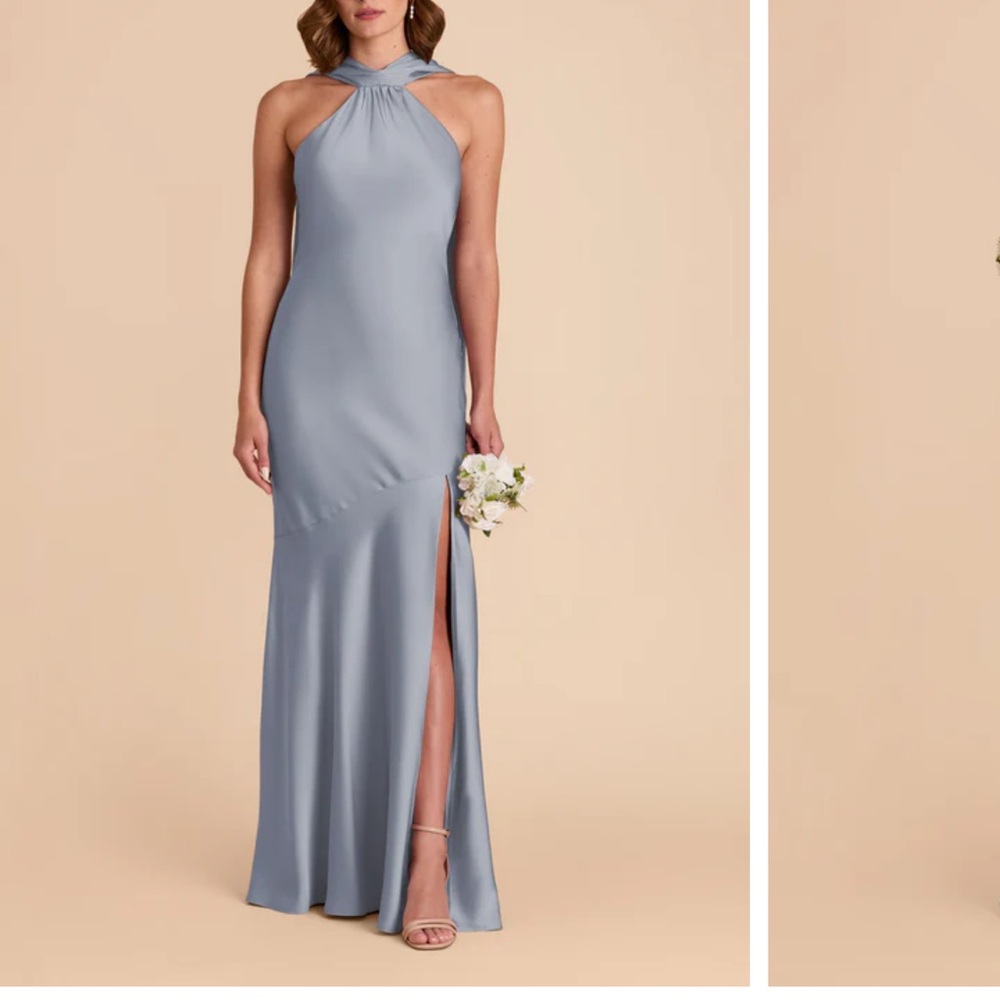 Birdy Grey Eileen Matte Satin Dress - Dusty Blue
L